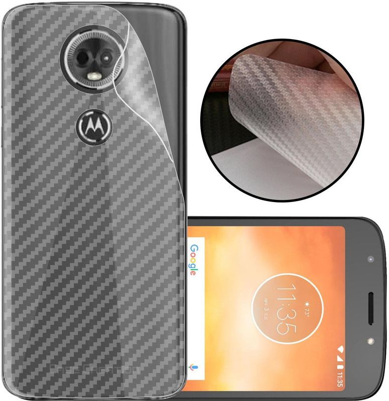 CASE CREATION Motorola Moto E5 Mobile Skin  (3D Carbon Fibre Transparent Back Skin Matte Finish)