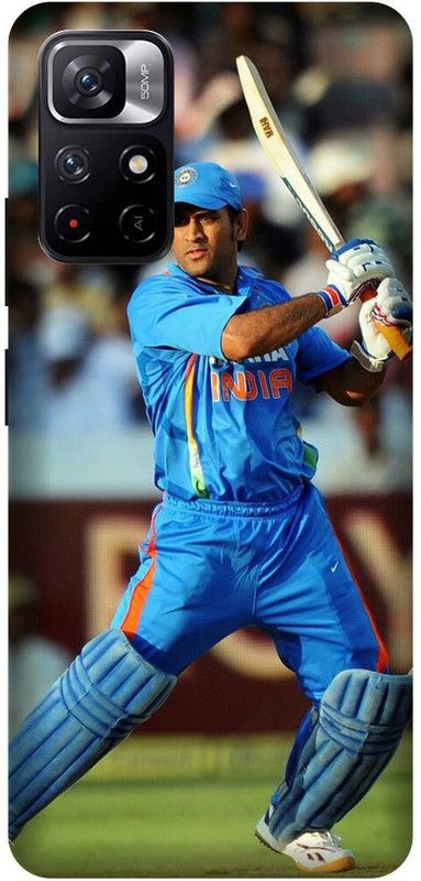 Yoprint Back Cover for Redmi Note 11t 5G Mahendr Singh Dhoni Printed cover  (Multicolor, Hard Case, Pack of: 1)