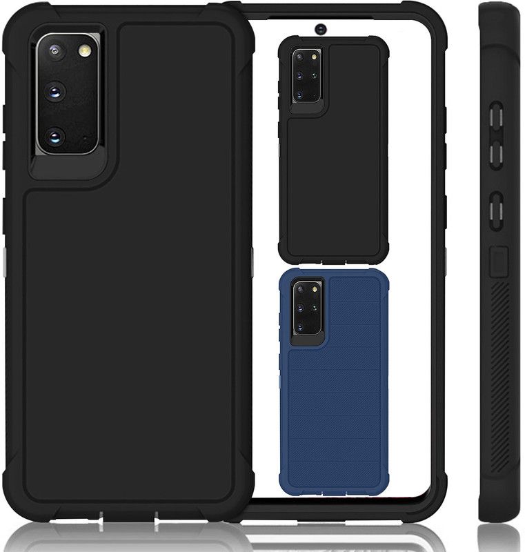 DuraSafe Cases Back Cover for Samsung Galaxy S20 6.2" Defender Triple Layered Case with Bumpup Corners - Without Holster  (Black, Rugged Armor, Silicon, Pack of: 1)