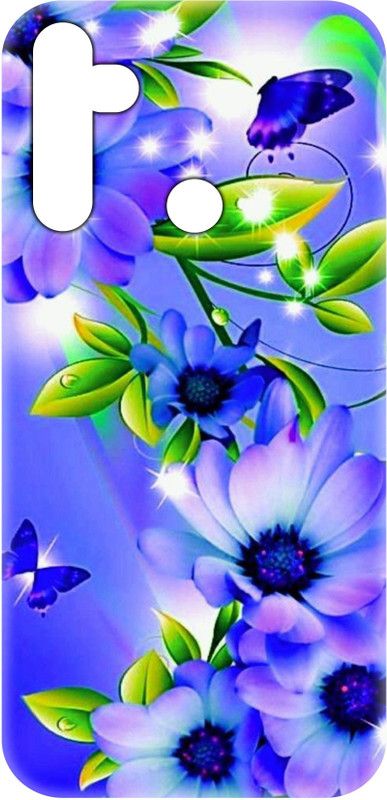 #Uncultured Back Cover for Realme 5, Realme 5i, Realme Narzo 10, Realme 5s - Digital Flower Print  (Multicolor, Hard Case, Pack of: 1)