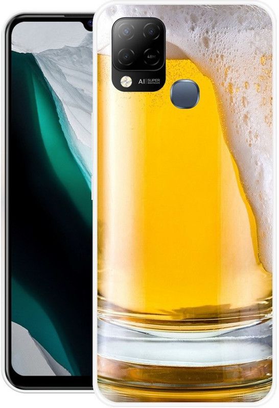 MeMi Back Cover for Infinix Hot 10S  (Yellow, White, Shock Proof, Silicon, Pack of: 1)