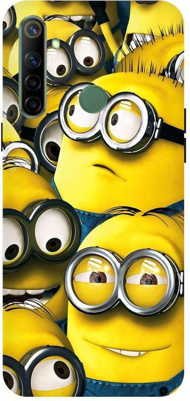 URCHIN Back Cover for Realme5s Minions, Cute minions, funny, cute  (Multicolor, Shock Proof)