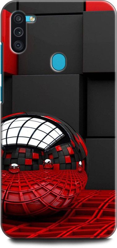 Afterglow Back Cover for SAMSUNG Galaxy M11 BLACK AND RED, BLACK, RED  (Multicolor, Shock Proof, Pack of: 1)