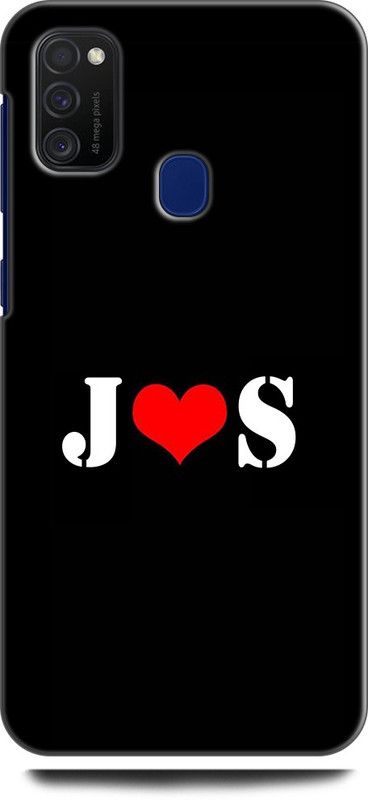 Afterglow Back Cover for SAMSUNG Galaxy M21 J S, J LOVES S, NAME, LETTER, ALPHABET, JS LOVE, HART  (Multicolor, Shock Proof, Pack of: 1)