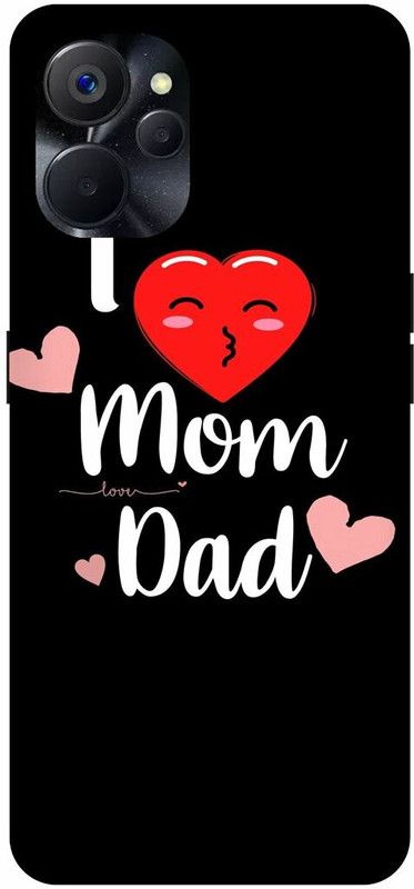 COVERJET Back Cover for REALME 9i 5G- RMX3612-I- LOVE- MOM- DAD- LOVE  (Black, Hard Case)