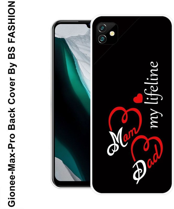 SHYAMSHREE Back Cover for Gionee Max Pro  (Black, White, Silicon)