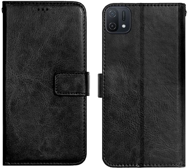 AUTOCASE Flip Cover for Oppo A16K, Oppo A16E  (Black, Dual Protection, Pack of: 1)