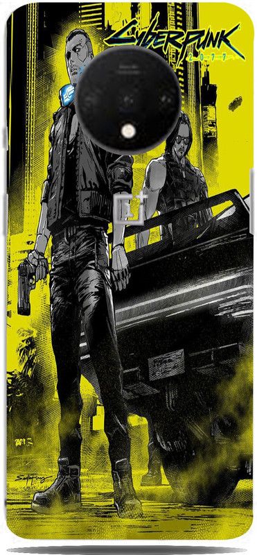 CLAXA Cyberpunk 2D Skin For One Plus 7T Back Skin Guard, Cyberpunk 2D, One Plus 7T Mobile Skin  (Cyberpunk 2D Vinyl in Matte Finish)