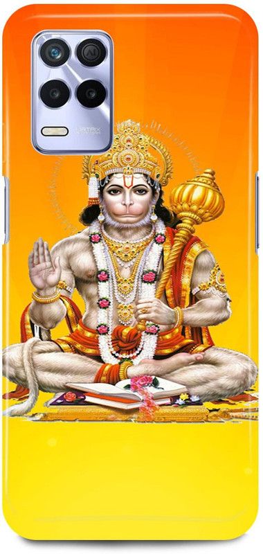 JUGGA Back Cover for Realme 8 5G, RMX3241, HANUMAN, JI, MARUTI, BAJRANG, BALI, BALAJI, JAI SHREE RAM  (Yellow, Hard Case, Pack of: 1)