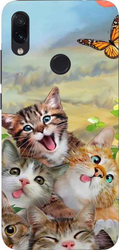 LIKELOOK Back Cover for Mi Redmi Note 7 Pro ( Cat, Cute )  (Multicolor, Shock Proof, Pack of: 1)