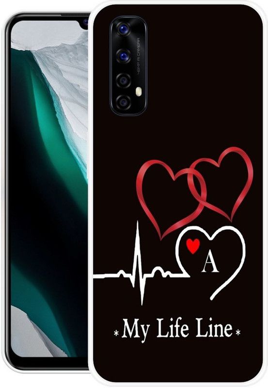 NEVYZAP Back Cover for Realme Narzo 20 Pro  (Black, White, Grip Case, Silicon, Pack of: 1)