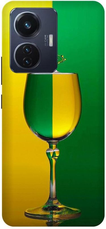 SRIJONI Back Cover for Vivo T1 44W  (Green, Yellow, 3D Case)