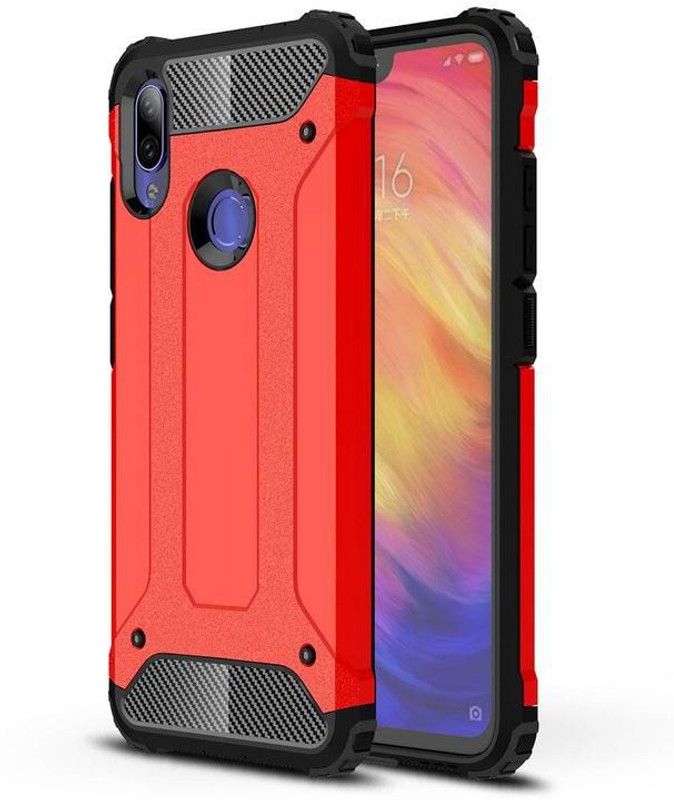 Elica Bumper Case for Mi Redmi Note 7, Mi Redmi Note 7 Pro, Mi Redmi Note 7S  (Red, Rugged Armor, Pack of: 1)