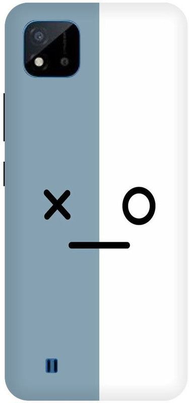 PICHKU Back Cover for REALME C11  (Grey, White, Hard Case, Pack of: 1)