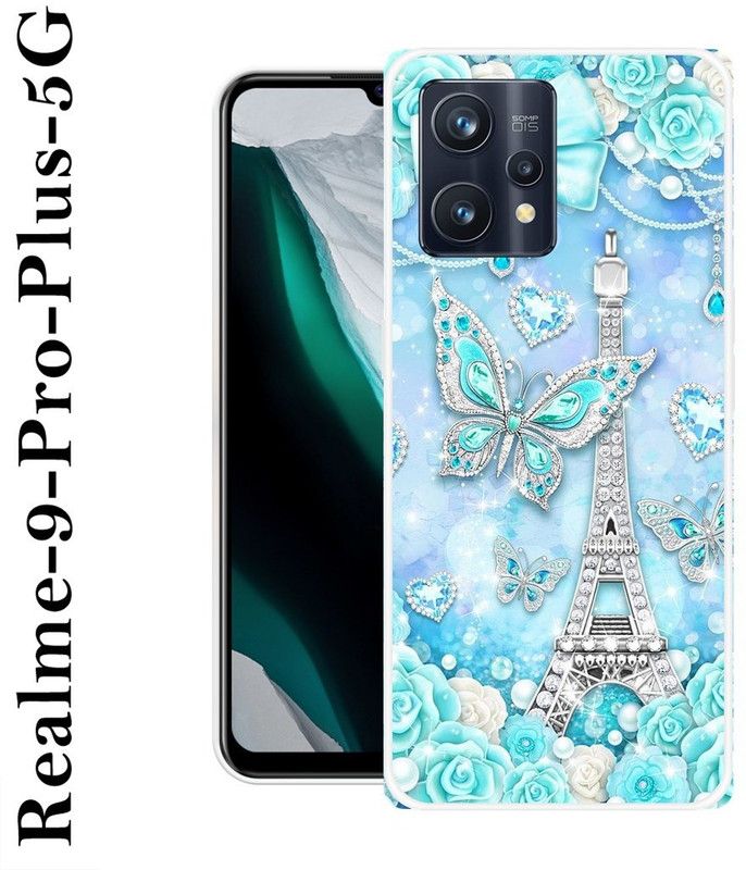 SUPERCASE Back Cover for Realme 9 Pro Plus 5G  (Blue, Silver, Grip Case, Silicon)