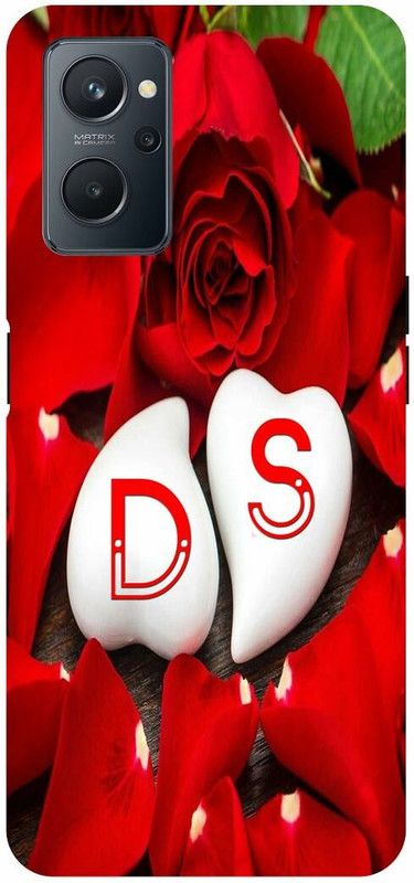 COVERJET Back Cover for REALME 9i- RMX3491-D- S- NAME- LETTER- LOVE- PATTERN  (Red, Hard Case, Pack of: 1)