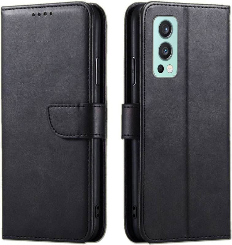 Tingtong Flip Cover for OnePlus Nord 2 5G, OnePlus Nord 2 Pac-Man Edition  (Black, Shock Proof)