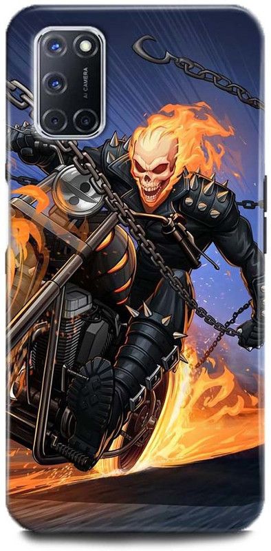 MP ARIES MOBILE COVER Back Cover for Samsung Galaxy M31s GHOST RIDER, JOHNNY BLAZE, BIKER, SUPERHERO PRINTED  (Multicolor, Hard Case, Pack of: 1)
