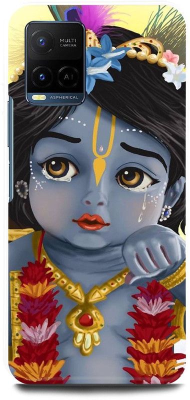 FIKORA Back Cover for Vivo Y21, V2149, RADHA, KRISHNA, KISHAN, KANHAIYA, KANHAJI  (Blue, Hard Case, Pack of: 1)