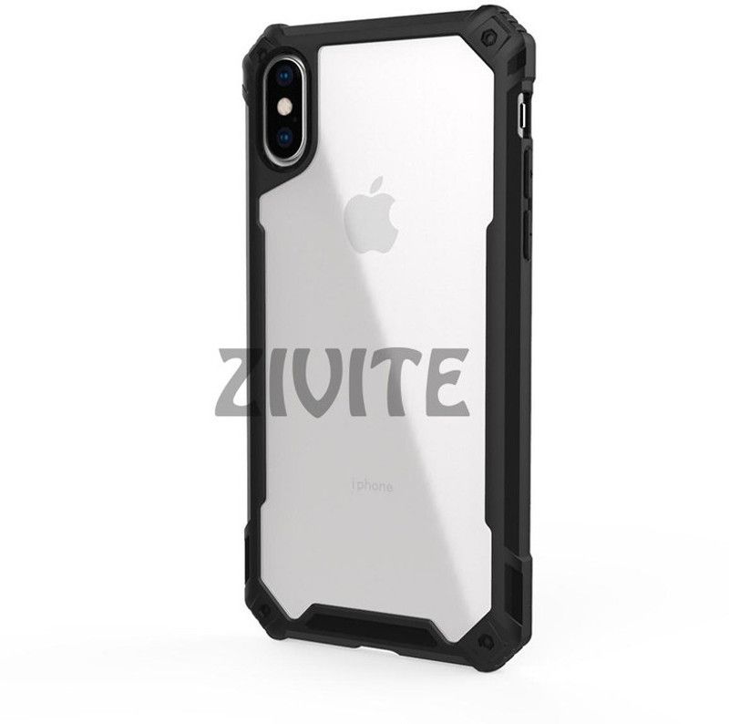MOBIRUSH Back Cover for Apple iPhone XS Max  (Black, Shock Proof, Pack of: 1)