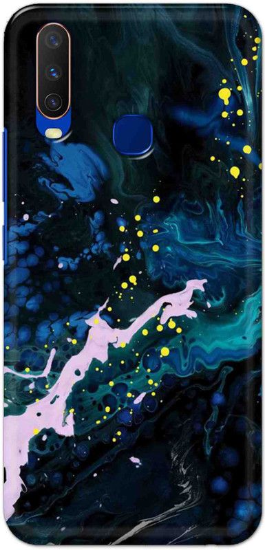 NDCOM Back Cover for Vivo Y15 Color Art Blue Printed  (Multicolor, Hard Case, Pack of: 1)