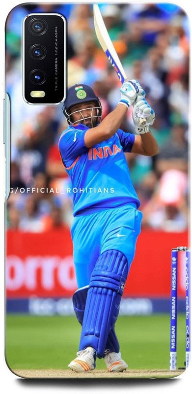 ORBIQE Back Cover for Vivo Y20i V2027 ROHIT SHARMA, INDIA, CRICKET, INDIAN CRICKET BATSMAN  (Multicolor, Shock Proof)