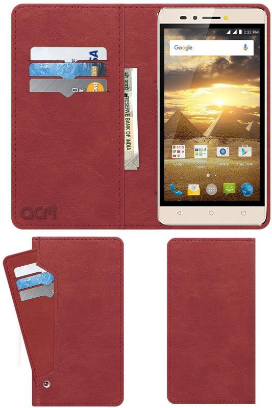 ACM Flip Cover for Karbonn Aura Power 4g  (Pink, Cases with Holder, Pack of: 1)