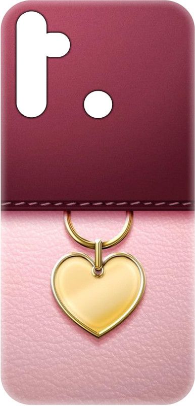 Smutty Back Cover for Realme 5, RMX1911 - Heart Locket Print  (Multicolor, Hard Case, Pack of: 1)