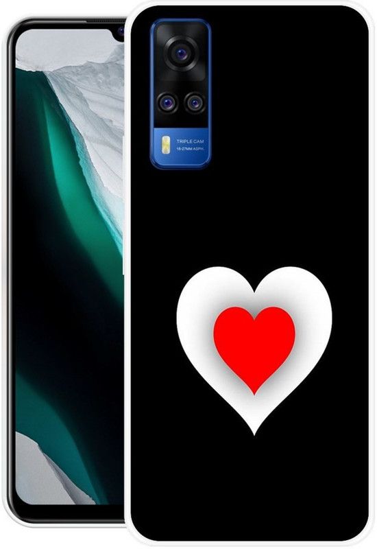 HDPrint Back Cover for Vivo Y51 2020  (Black, Grip Case, Silicon, Pack of: 1)