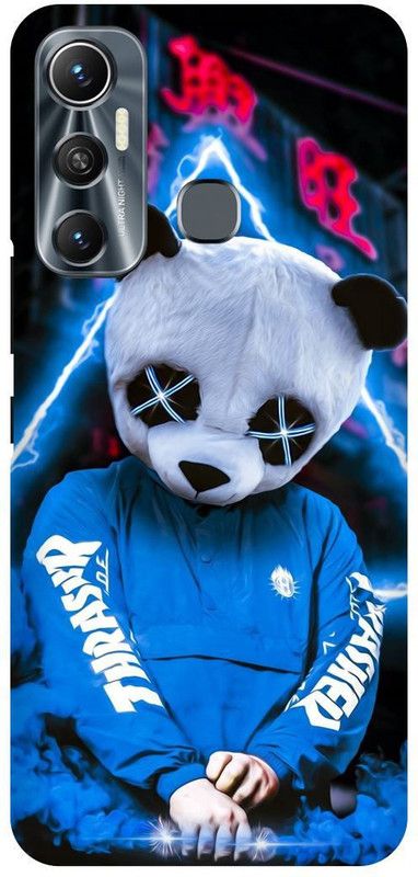 FIKORA Back Cover for Infinix Hot 11, X662, NEON, TRAP, BOY, PANDA, MARSHMELLOW  (Blue, Hard Case, Pack of: 1)