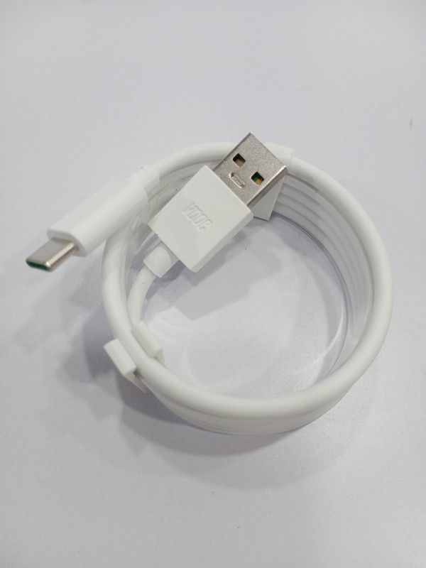 SAIQA USB Type C Cable 6.5 A 1.00422999999996 m Copper Braiding mi type c cable black  (Compatible with For REALME 7 / 7 PRO / X7 / X7 PRO / X7 MAX / X3 / X50 PRO / 8 PRO CHARGER CABLE, White, One Cable)