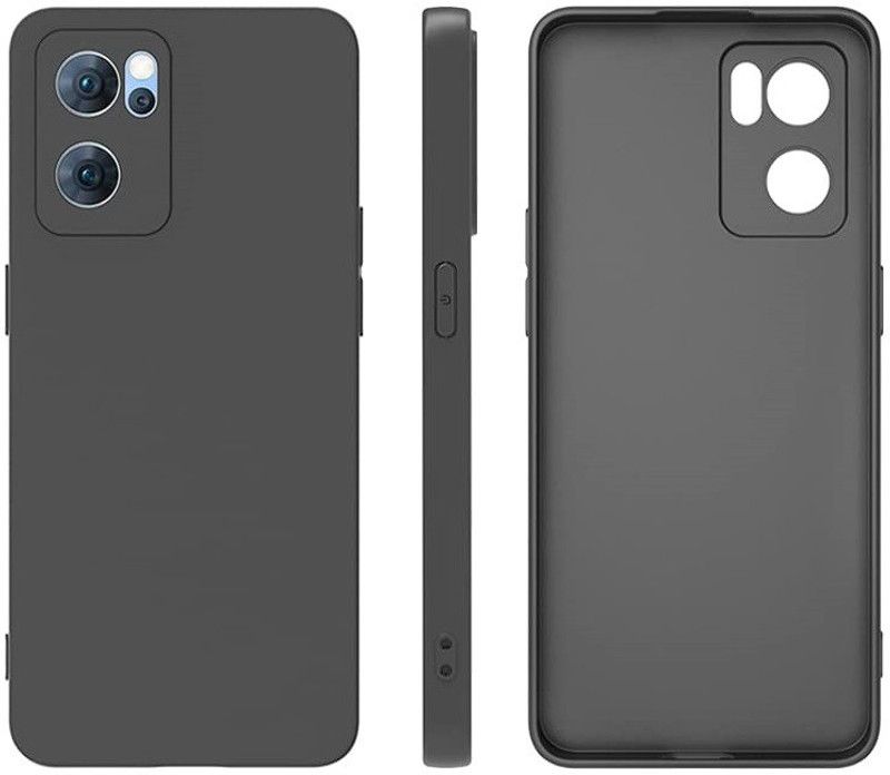 CaseWEB Back Cover for OPPO K10 5G  (Black, Matte Finish, Silicon, Pack of: 1)