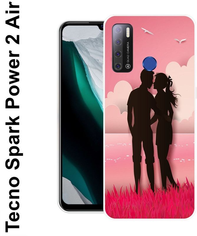 INDIALAND Back Cover for Tecno Spark Power 2 Air  (Pink, Brown, Grip Case, Silicon)