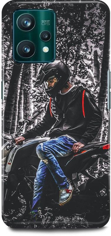 FIKORA Back Cover for Realme 9 Pro 5G, BIKER, BOY, RIDER, BIKE, LOVER  (Grey, Hard Case, Pack of: 1)