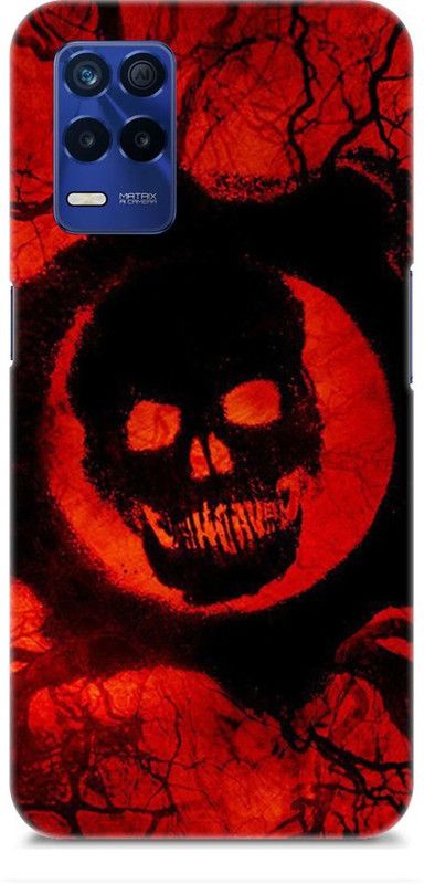 Chiraiyaa Back Cover for realme 8s 5G  (Black, Red, Hard Case)