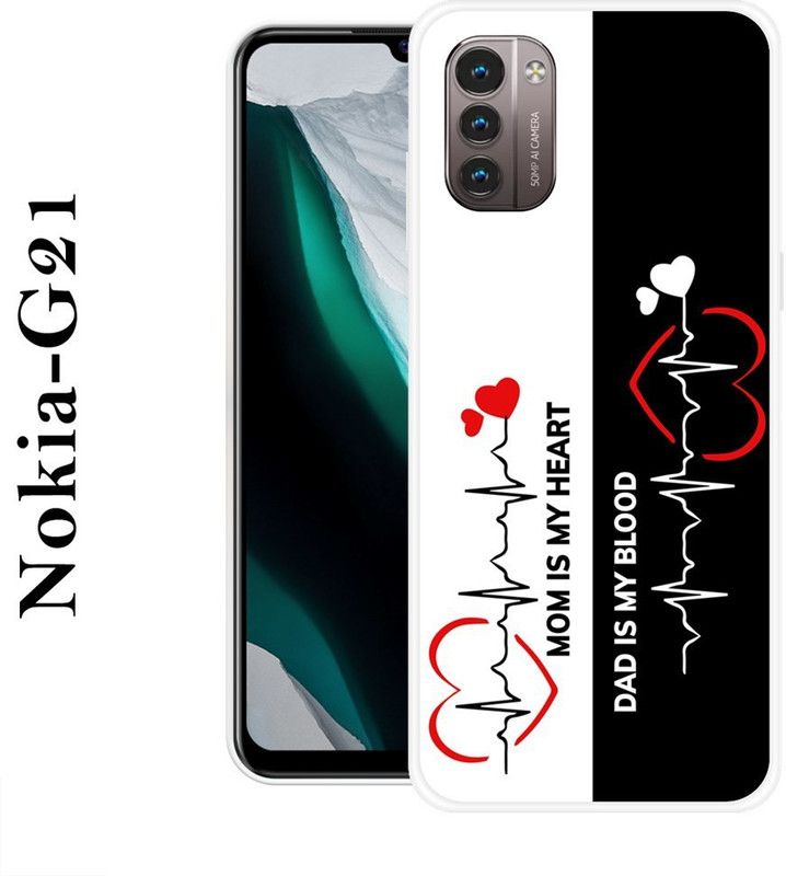 PALWALE BALAJI Back Cover for Nokia G21  (White, Black, Grip Case, Silicon)