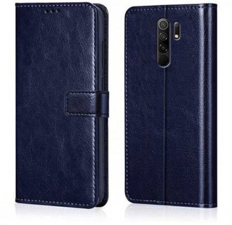 Urban Tech Flip Cover for Redmi 9 PrimeFlip Case | Magnetic Closure | Shock Proof Wallet Flip Cover  (Blue, Magnetic Case, Pack of: 1)