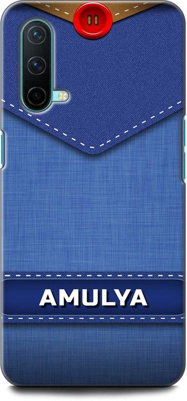 WallCraft Back Cover for OnePlus Nord CE 5G AMULYA NAME, A, LETTER, BLUE, JEANS, ALPHABET, DESIGN  (Multicolor, Dual Protection, Pack of: 1)