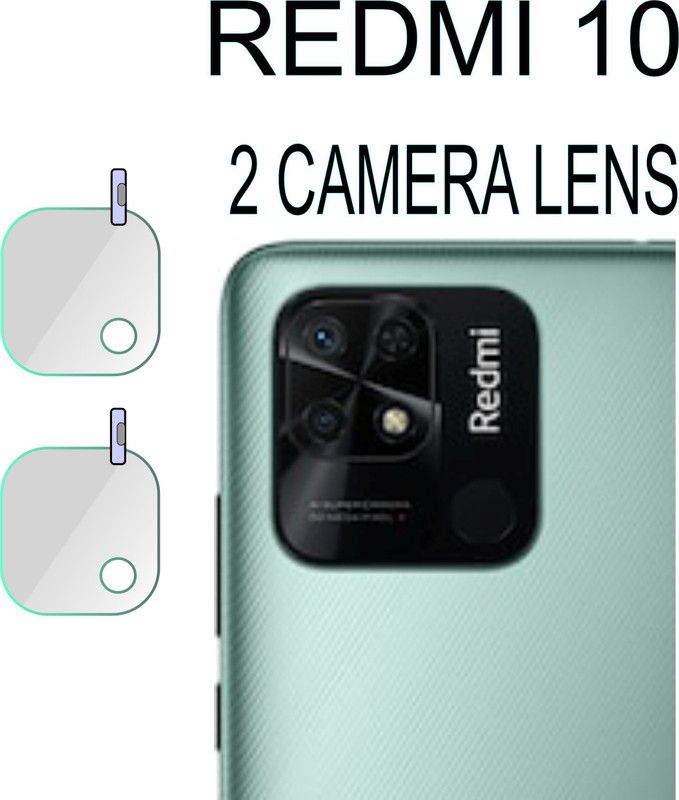 Zlymo Back Camera Lens Glass Protector for REDMI 10 ( 2 lens protector )  (Pack of: 2)