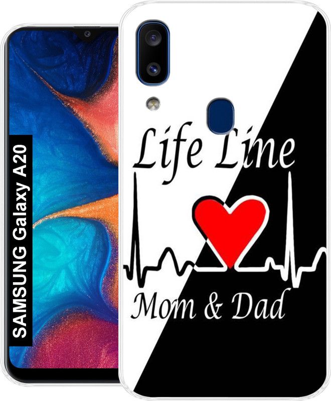 Tokito Back Cover for SAMSUNG Galaxy A20  (Black, White, Silicon, Pack of: 1)