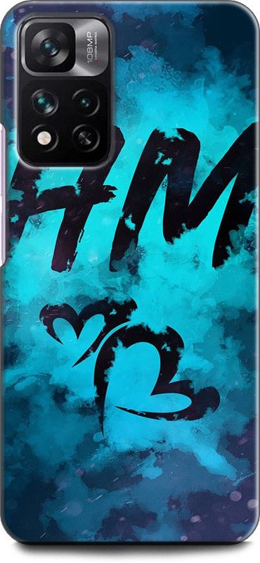 KEYCENT Back Cover for Xiaomi 11i 5G HM, LOVE, HEART, BLUE, HM ALPHABETS, ABSTRACT ART  (Multicolor, Shock Proof, Pack of: 1)