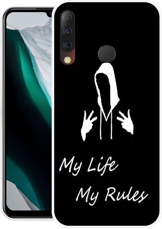 Pedimore Back Cover for Tecno Camon i4  (Black, White, Grip Case, Silicon)