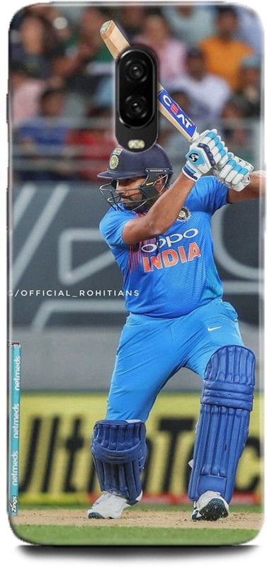 INDICRAFT Back Cover for One Plus 6T, Rohit sharma, Printed  (Multicolor, Shock Proof, Pack of: 1)