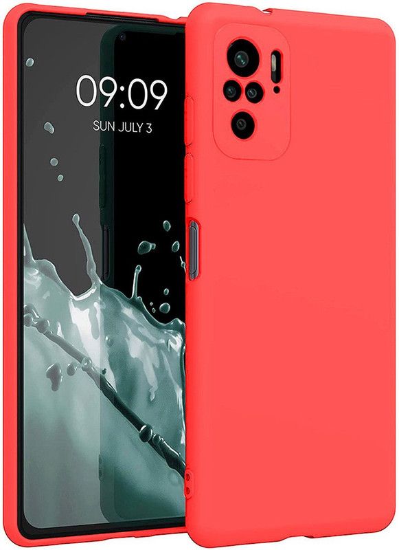 Casotec Back Cover for Mi Redmi Note 10, Mi Redmi Note 10S Liquid Silicon TPU Cover  (Red, Flexible, Silicon, Pack of: 1)