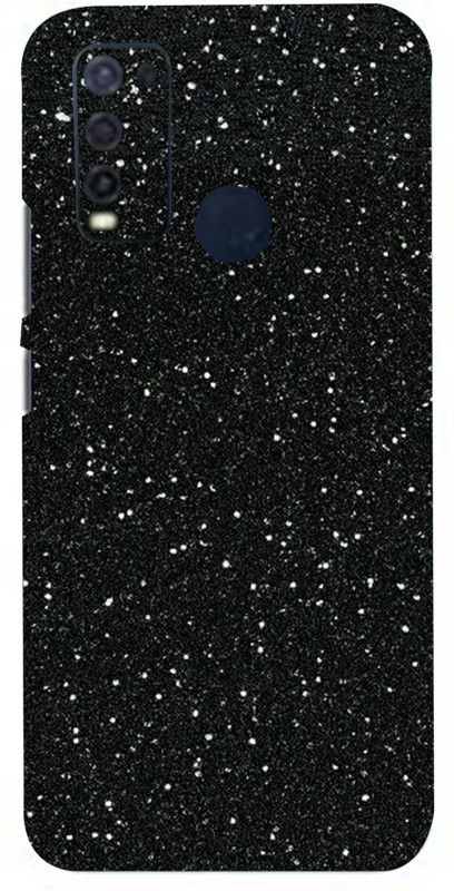 Mclaxa Black Glitter Mobile Back Skin, Black Glitter, Vivo Y50 Mobile Skin  (Black Glitter Skin With Super Matte Finish)