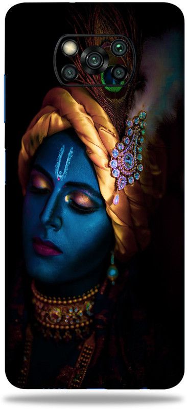 LAMHA Poco X3 Mobile Skin  (Ultra Super Enlightened Krishna With High Matte Finish.,.)