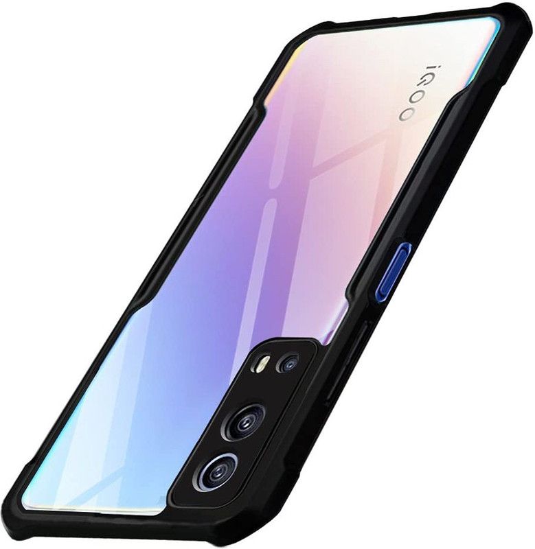 SEVEN7STAR Back Cover for IQOO Z3 5G  (Black, Shock Proof, Pack of: 1)