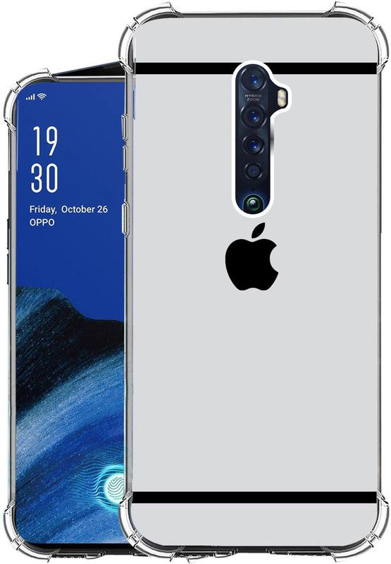 Snazzy Back Cover for OPPO Reno 2  (Silver, Shock Proof, Silicon, Pack of: 1)