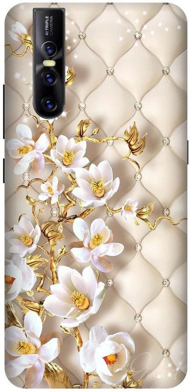 Bluvver Back Cover for Vivo V15 Pro, Vivo 1818, Printed Elegant Flowers Back Cover  (Multicolor, Hard Case, Pack of: 1)