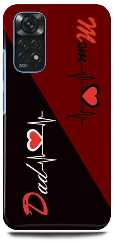 play fast Back Cover for Redmi Note 11 MOM, DAD, MOTHER, FATHER, LOVE  (Red, Hard Case, Pack of: 1)
